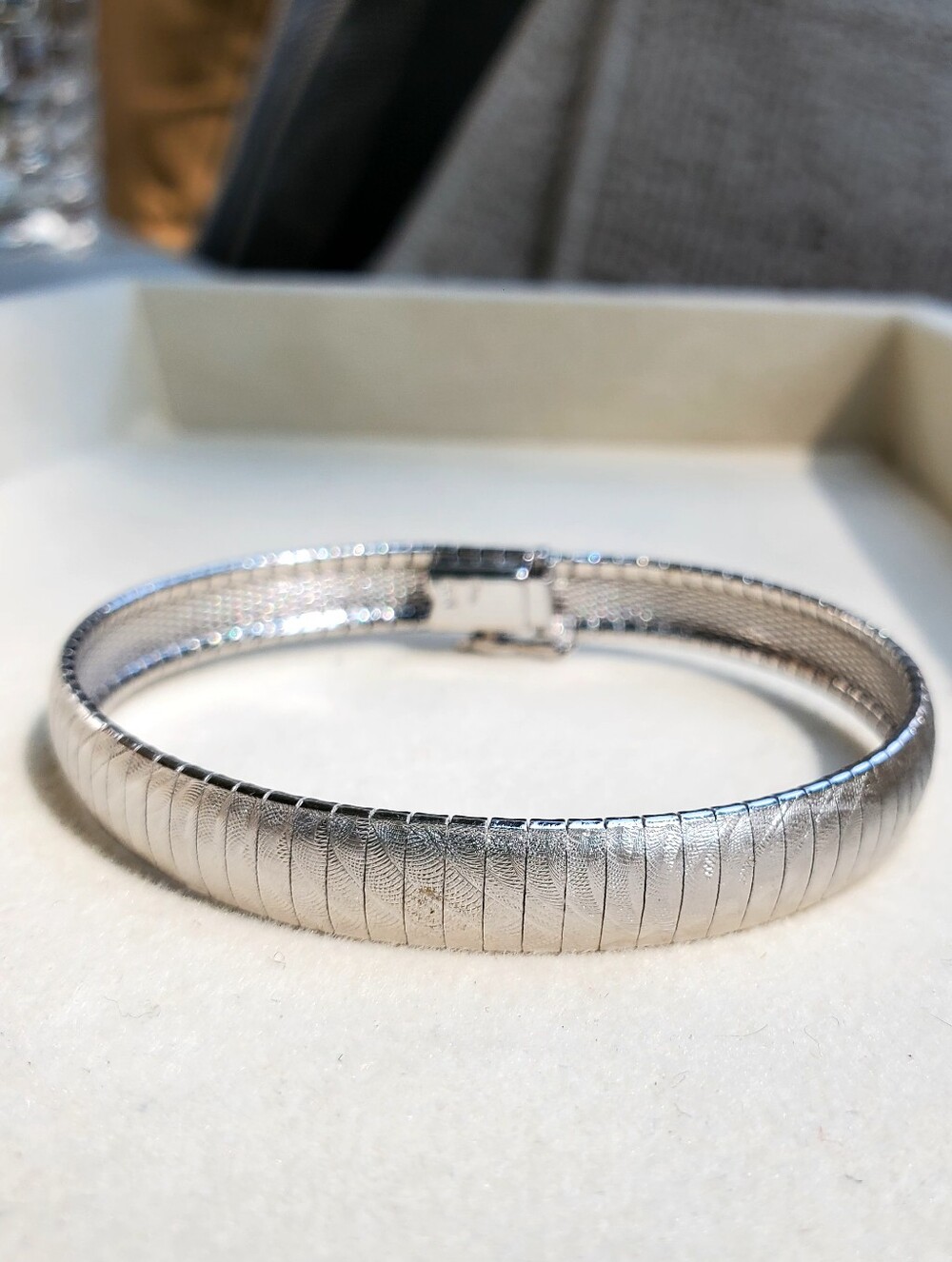 Vintage European 835 Silver Flexible Mesh Bracelet | Deer Hallmark | 17.67 g |